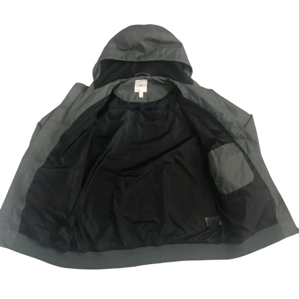 H&M LOGG Hooded Bomber Jacket Coat Green Mens Size Large Drawstring Zip Up - Picture 4 of 8